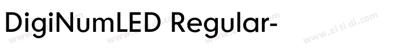 DigiNumLED Regular字体转换